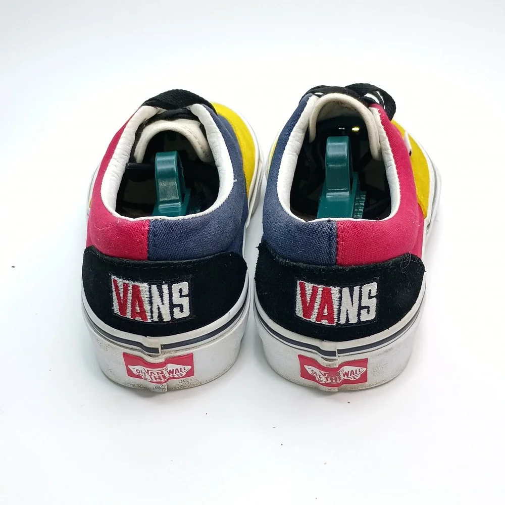 Vans Era Color Block Multi Color Yellow Red Blue Suede Canvas Sneakers Women 8.5